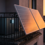 solarpaneele auf dem balkon